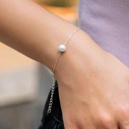 Shaya 92.5 Sterling Silver A Pearl of Love (8mm) Bracelet for Women-image-70