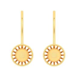P.C. Chandra Jewellers 22k Gold Sun Shaped Drop Earrings-image-18