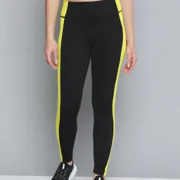 ALCIS Black & Yellow Color-Block Tights-image-28