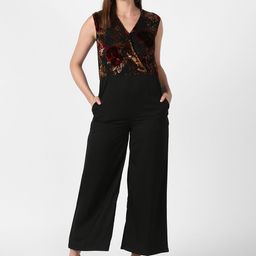 StyleStone Women Black & Red Printed Basic Jumpsuit-picture-3
