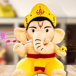 Panda's Box Kids Mantra Chanting Baby Ganesha Musical Soft Plush Toy-10