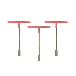 Fulcrum 10, 13, 14 mm Long T-Socket Spanner Mirror Finish with Moulded Handle Set of 3 Pieces image 1