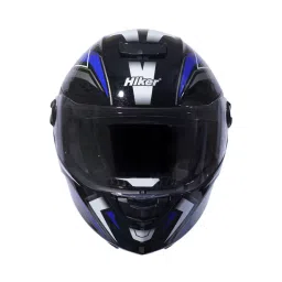 HIKER by Varroc COMET PRO MAX Helmet Gloss Black & Blue Large 600 mm Full Face, HD4-47