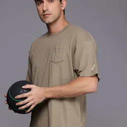 ASICS Drop-Shoulder Sleeves Quick Dry Relaxed Fit Training or Gym Sports T-shirt-image-39