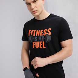 HRX by Hrithik Roshan Typography Printed Training T-shirt-image-78