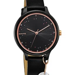 Sonata Women Leather Wrap Around Straps Analogue Watch 87050KL01-35
