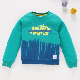 Ed-a-Mamma Kids Blue Graphic Print Full Sleeves  Sweatshirt-image-88