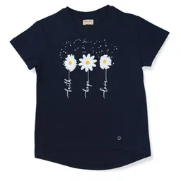Gini and Jony Navy Blue Print High-Low Top-picture-50