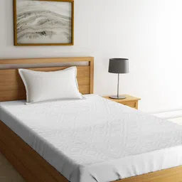 Portico New York White Solid Single Bed Mattress Protector-image-15