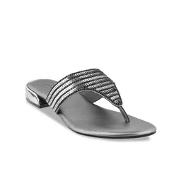 Mochi Embellished Open Toe T-Strap Flats-17