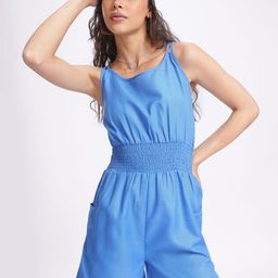 glitchez Playful Smocking Shoulder Straps Playsuit-picture-11