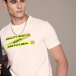 FCUK Typography Printed Pure Cotton T-shirt-image-49