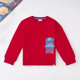 Ed-a-Mamma Kids Dark Pink Graphic Print Full Sleeves  Sweatshirt-image-97