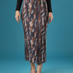 Globus Abstract Printed A-Line Midi Skirt-picture-23