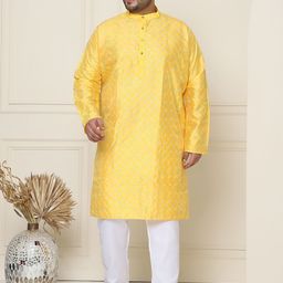 SOJANYA PLUS Men Embroidered Regular Kurta with Pyjamas-picture-1