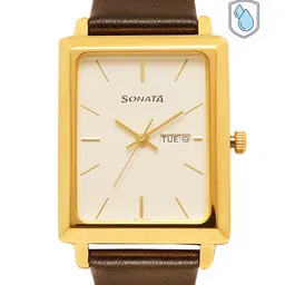 Sonata Men White Analogue Watch NK7078YL03-18