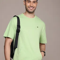 WROGN Drop-Shoulder Sleeves Pure Cotton Oversized T-shirt-picture-5