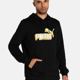 Puma Graphic Black Regular Fit Printed Cotton Hooded Sweatshirt-24