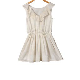 Miyo Girls Off-White Printed Fit and Flare Dress-image-36