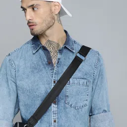 R.Code by The Roadster Life Co. Denim Pure Cotton Casual Shirt-image-19