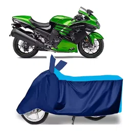 Auto Pearl Two Wheeler Cover for Kawasaki Ninja ZX 14R - Cyan, Blue-image-93