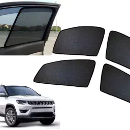 Auto Pearl Side Window Sun Shade Cover for Jeep Compass (Black)-picture-40