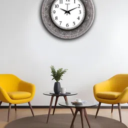 OLIVE TREE White & Black Printed Round Shaped Contemporary Wall Clock-image-51