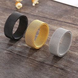 MEENAZ Men Set Of 3 Silver-Plated Stainless Steel Band Finger Ring-6