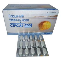 cipcal d3 Cipcal-500, Calcium with Vitamin D3 Tablets, 60 Tablets image 1