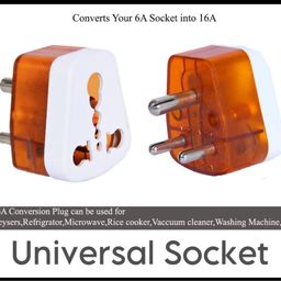 kavana Silk 6 amp to 16 amp Converter/Conversion Plug (5-16A) Converts 6A Socket to 16A Socket for Geysers, A/C,Refrigrator,Microwave,etc for Indian and International Plugs. image 5