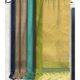 Athom Living 100% Premium Cotton Waffle Border Bath Towels Pack Of 5 - Multicolor-image-89