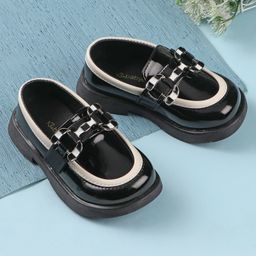 Babyoye Slip On Bellies & Peep Toes - Black-image-52
