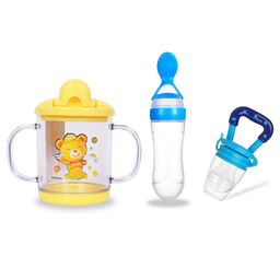Chinmay Kids Straw Feeding Sipper Anti Spill for Kids Fruit Feeder And Soother - Made of Food-Grade Material, 100% free of BPA  (Yellow-Blue-Blue)-image-33