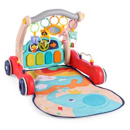 Play Nation 2 in 1 Premium Musical Baby Play Gym with Convertible Push Walker - Multicolor-26