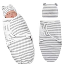 Bembika Baby Swaddle Wraps - Soft Cotton Swaddle Wrap, Organic Cotton Swaddle Wrap, Muslin Swaddle Wrap, Hooded Swaddle Wrap for Newborns - Comfortable, Breathable, and Safe Set Of 2-(Stripe)-picture-49