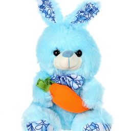 Tickles Rabbit with Carrot Stuffed Soft Plush Toy For Kids Boys & Girls Birthday Gift (Size: Length 22 cm, Color: Blue)-image-4