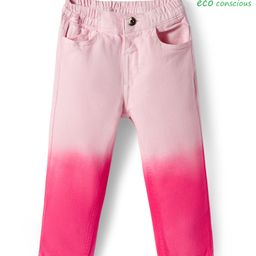 Babyoye Cotton Spandex Woven Full Length Solid Color Jeans - Pink-picture-30
