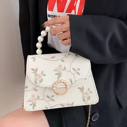 DressBerry Embellished PU Structured Handheld Bag-3