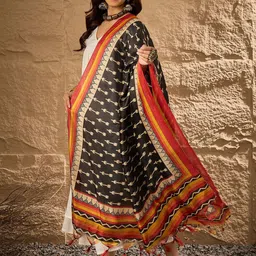 InWeave A-Line Kurta With Palazzo & Dupatta image 2