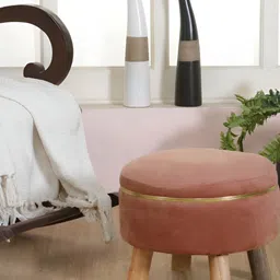 Shadowkart Brown Wooden Pouffe Ottoman-image-23
