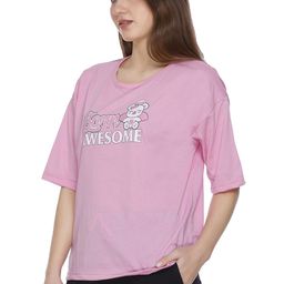 URBE-URBAN EVOLUTION Women Pack Of 2 Typography Printed Cotton Relaxed Fit T-shirts-image-67