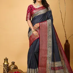 V3 FASHION STUDIO Zari Art Silk Banarasi Saree-picture-57
