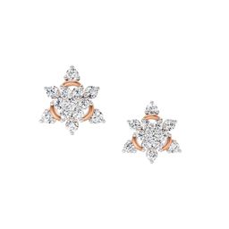 Sparkles Lab Grown Diamond 1.17 Carat Round Flower Earrings for Women-image-95