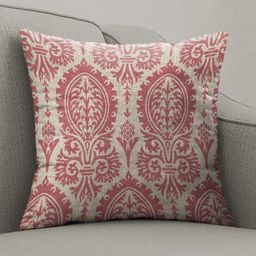 CASABLEU Beige & Rose Pink 2 Pieces Ethnic Motifs Square Cushion Covers-30