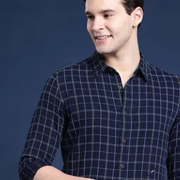 Mast & Harbour Men Checked Corduroy Shirt-image-55
