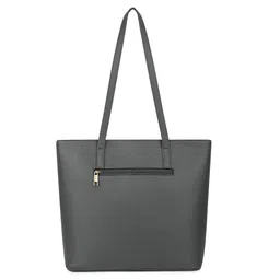 Lavie Pavo Nov Grey Textured Structured Shoulder Bag image 5