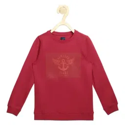 Allen Solly Junior Red Graphic Print Sweatshirt-image-80