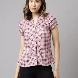 Latin Quarters Pink Check Top-image-16