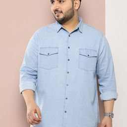 Sztori Men Plus Size Original Solid Casual Shirt-image-35