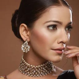 Aatmana Gold-Plated Kundan Studded Necklace & Earring Set-42